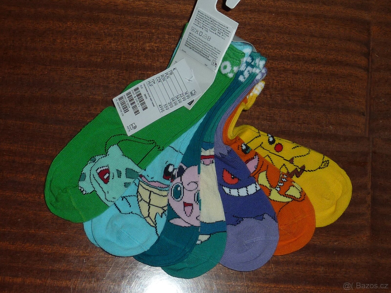 Nové-H&M-7x ponožky Pokémon na chlapce 25/27