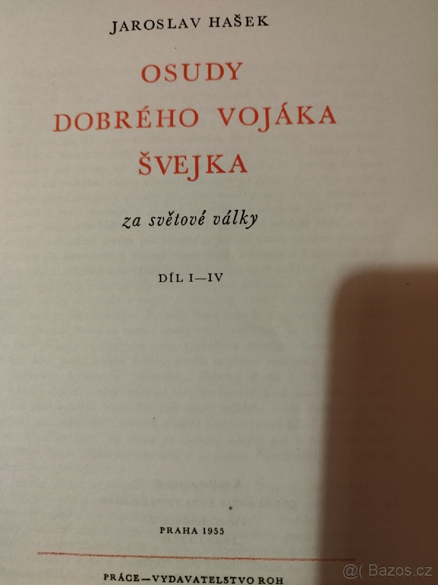 Staré knihy v dobrém stavu Švejk Julius Verne