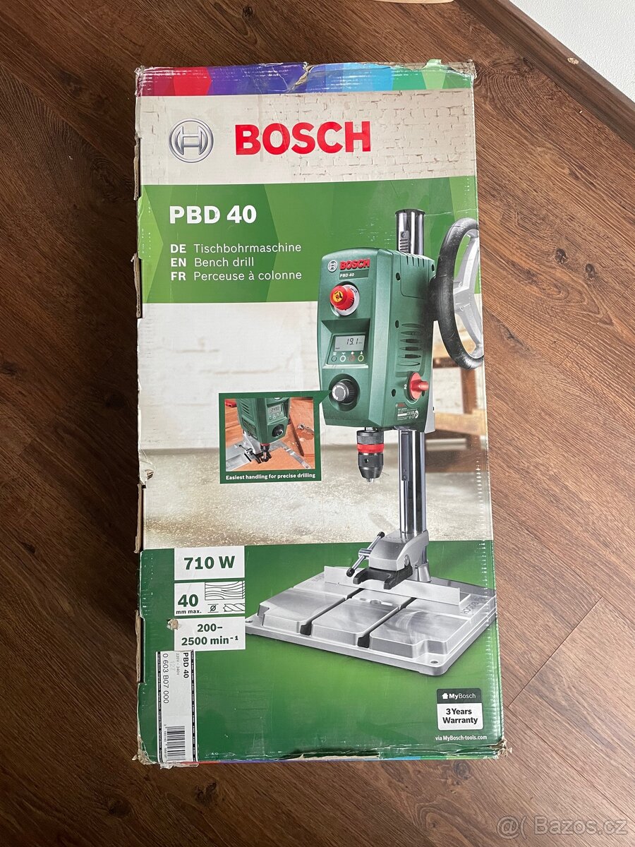 Nová nevybalená stolní vrtačka Bosch PBD 40