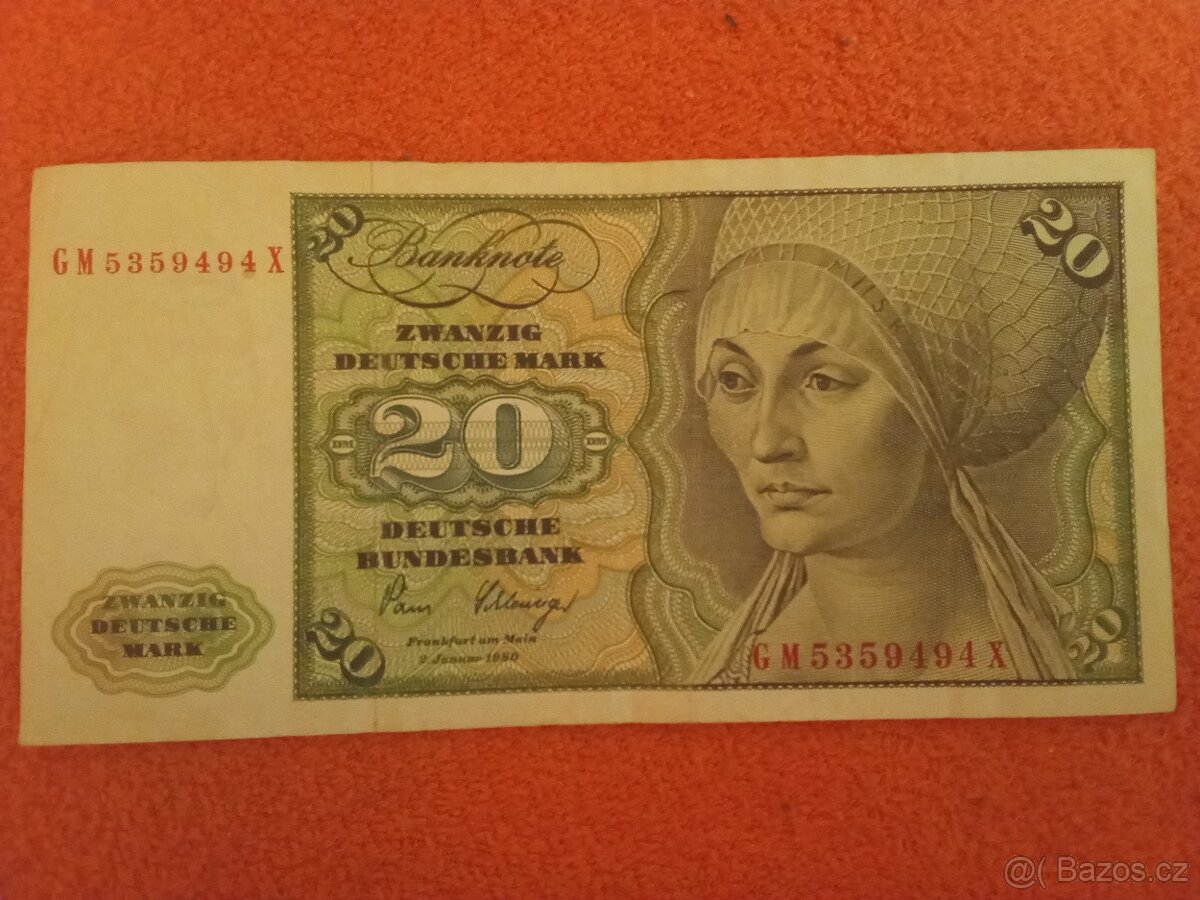 Bankovka 20 DM
