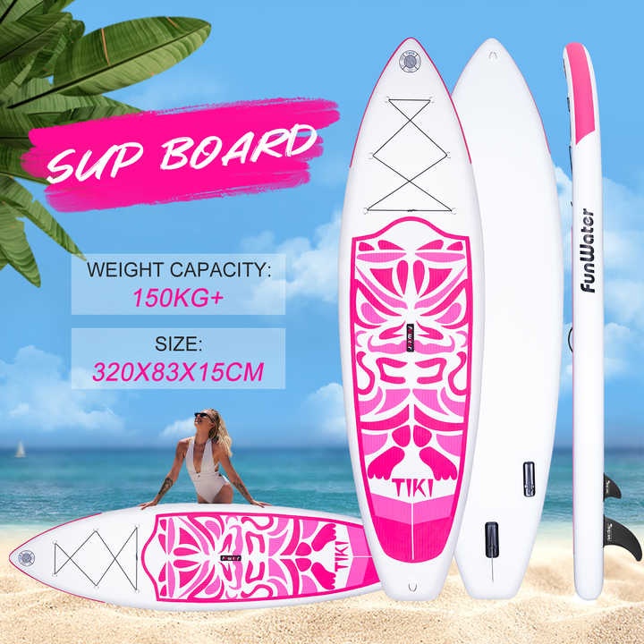 Paddleboard TIKI Pink 🩷, surfboard 320x84x15, 150 kg
