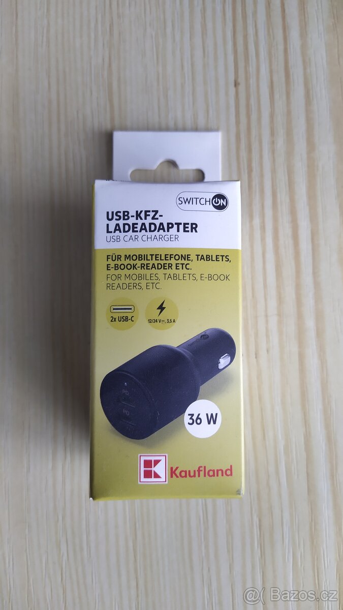 Usb-c nabíječka do auto zapalovače