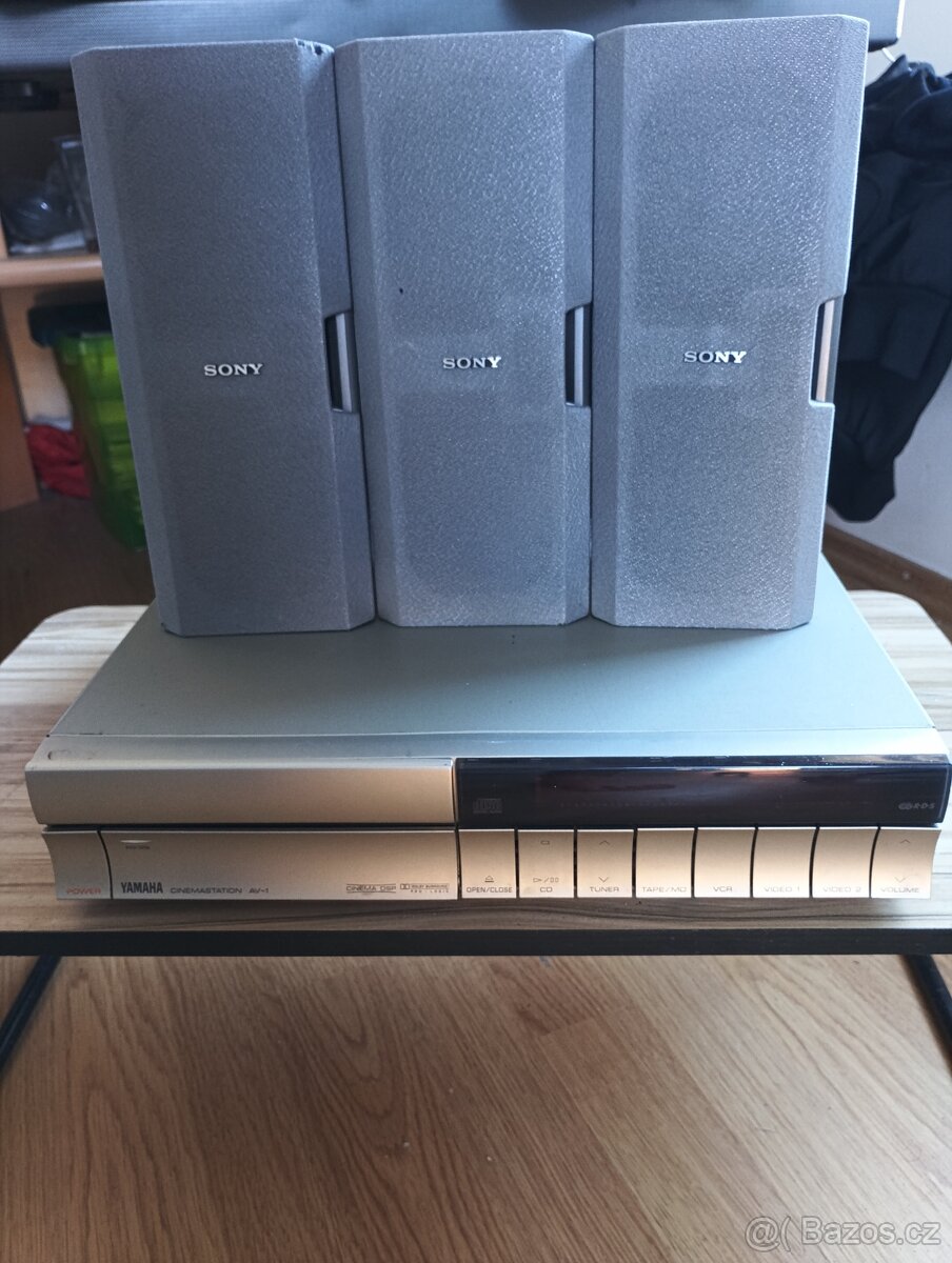 YAMAHA AV-1 receiver/přehravač+bedny SONY