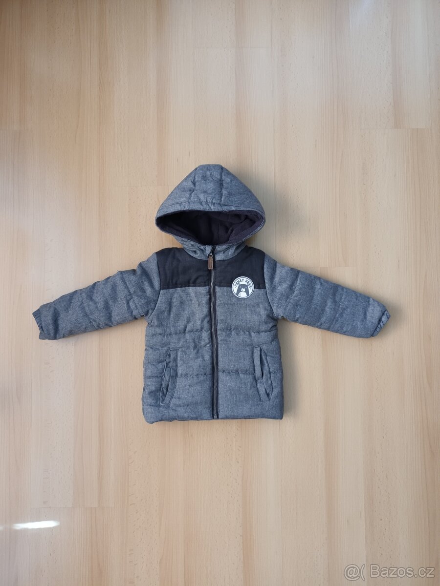 Dětská šedá zimní bunda vel. 92