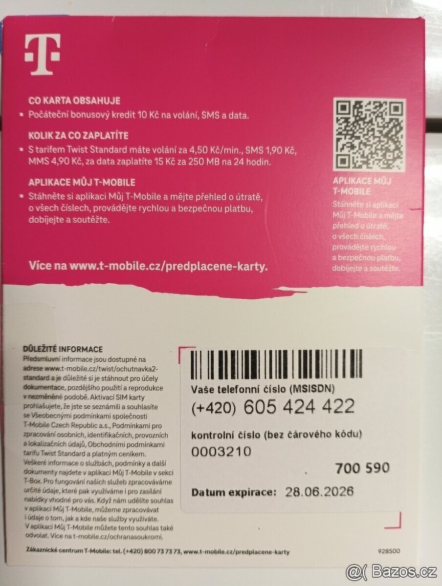 Sim karta T-Mobile