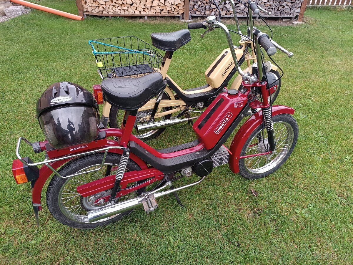 2x Babetta 210,uloženky jen 3300 km.