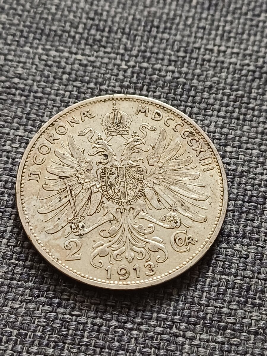 2 koruna 1913 bz FJI RU č.2