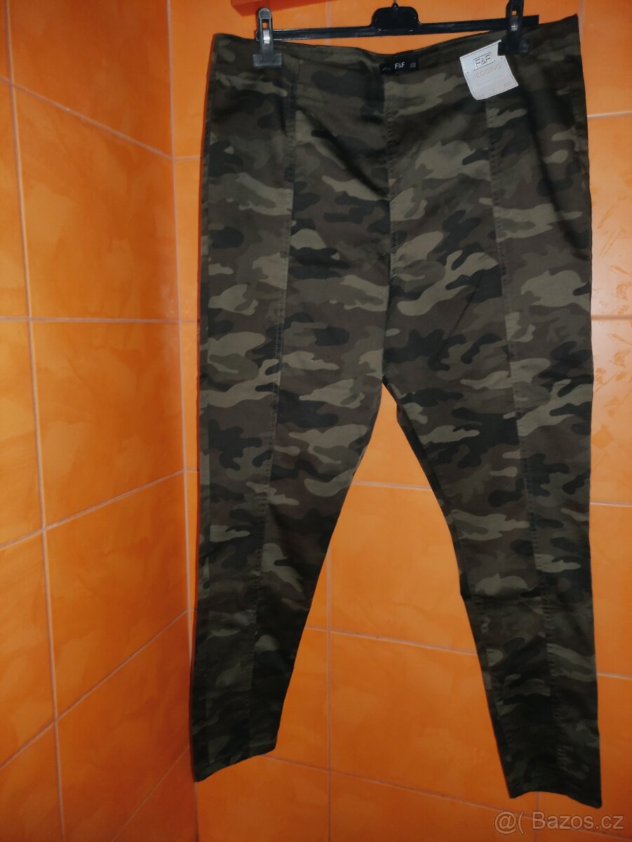 Maskáčové, dámské kalhoty - Nové s visačkou,v.48,Zn.F& F