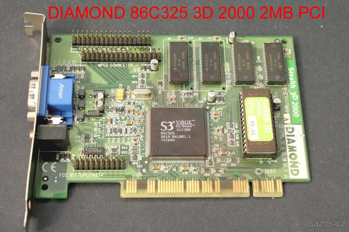 Retro grafická karta Diamond Stealth 3D 2000 S3
