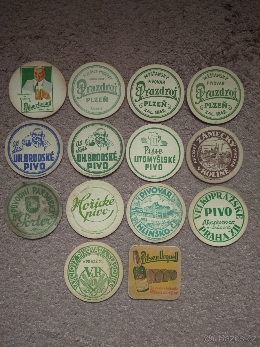 Pivní tácky před rokem 1948