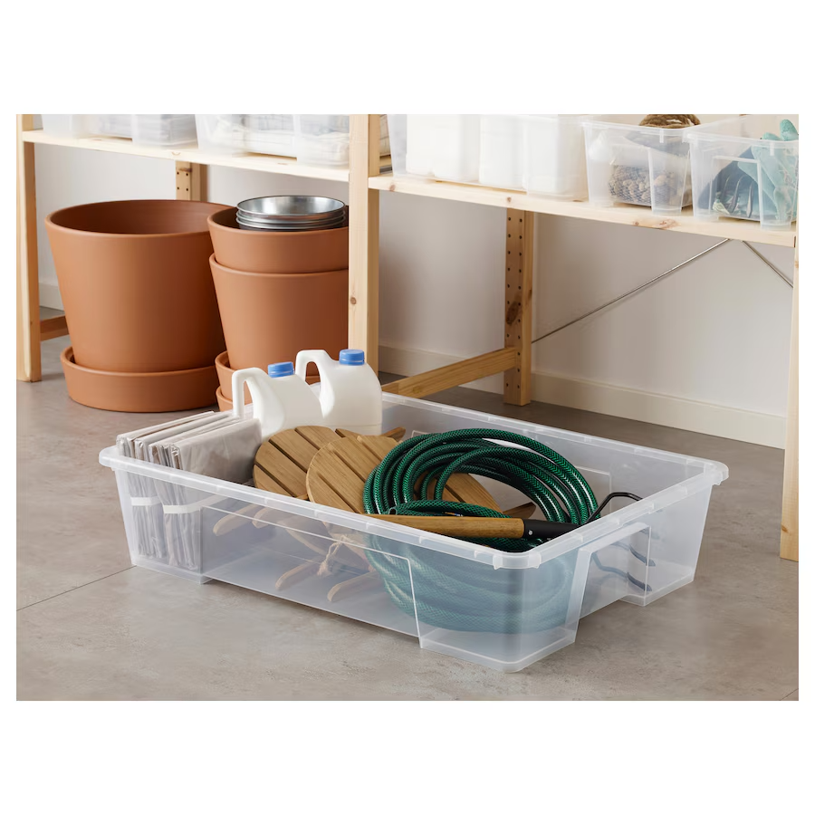 Průhledná krabice s víkem - IKEA SAMLA - 4ks
