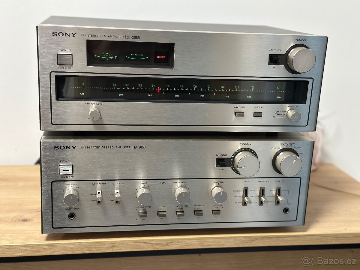 SONY TA-3650 + ST-3950 VINTAGE STEREO ZESILOVAČ