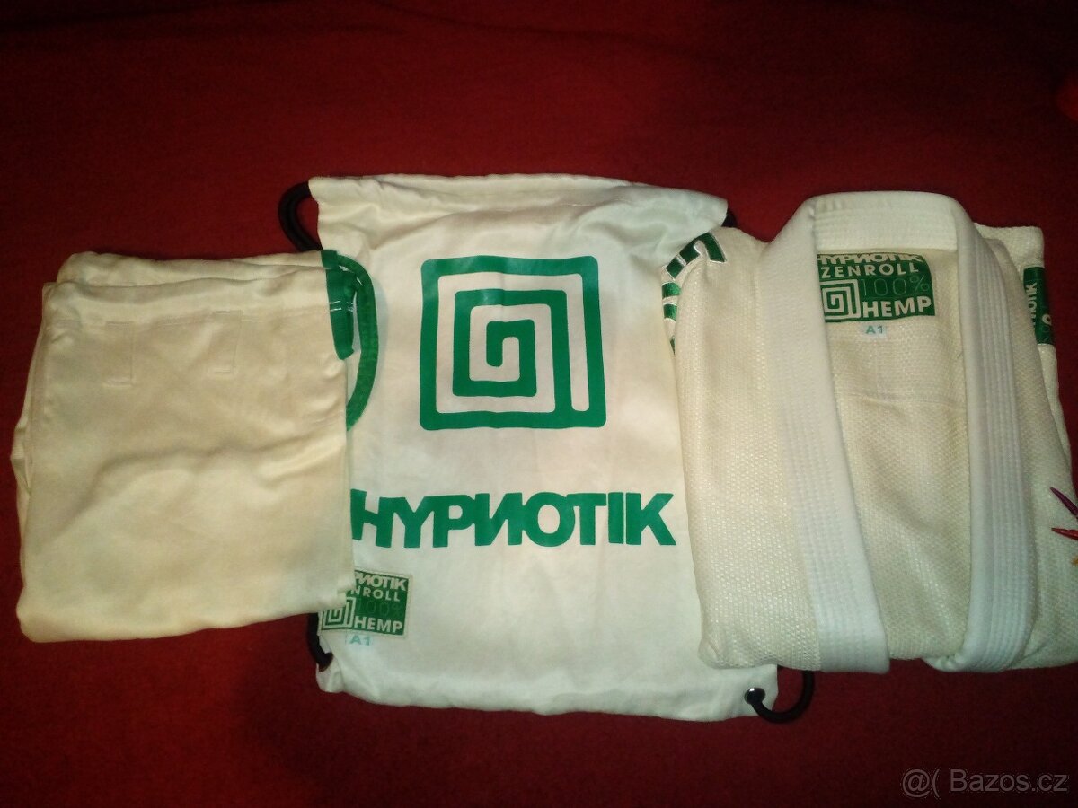 BJJ Gi A1 + pásek A1 Hypnotik bílé [100% konopí]