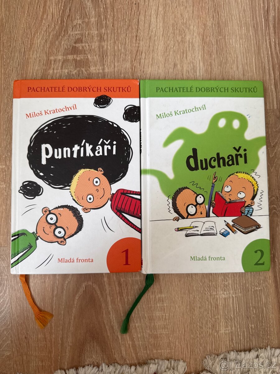 2 díly knihy pro děti - Puntičkáři a Duchaři