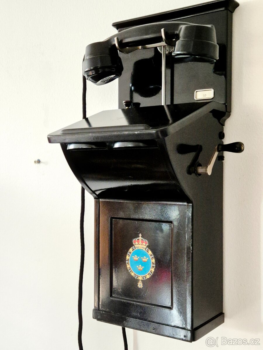 Starožitný krásný telefon L.M.ERICSSON AC-140, rok 1933
