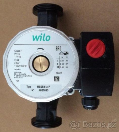 Nové oběhové čerpadlo Wilo 25/6 rozteč 180mm, záruka 12měs.