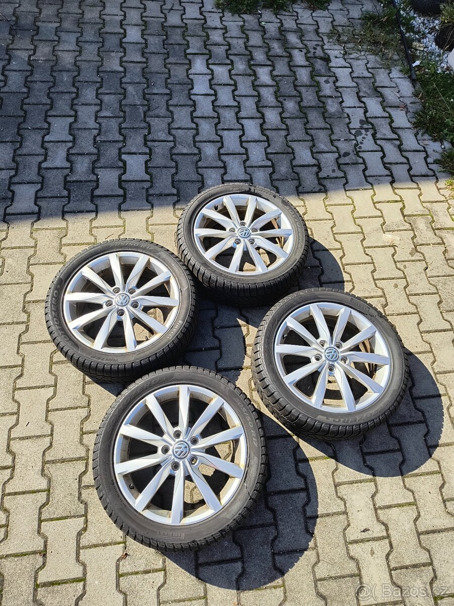 Prodam originalni VW alu 17" + zimni pneu