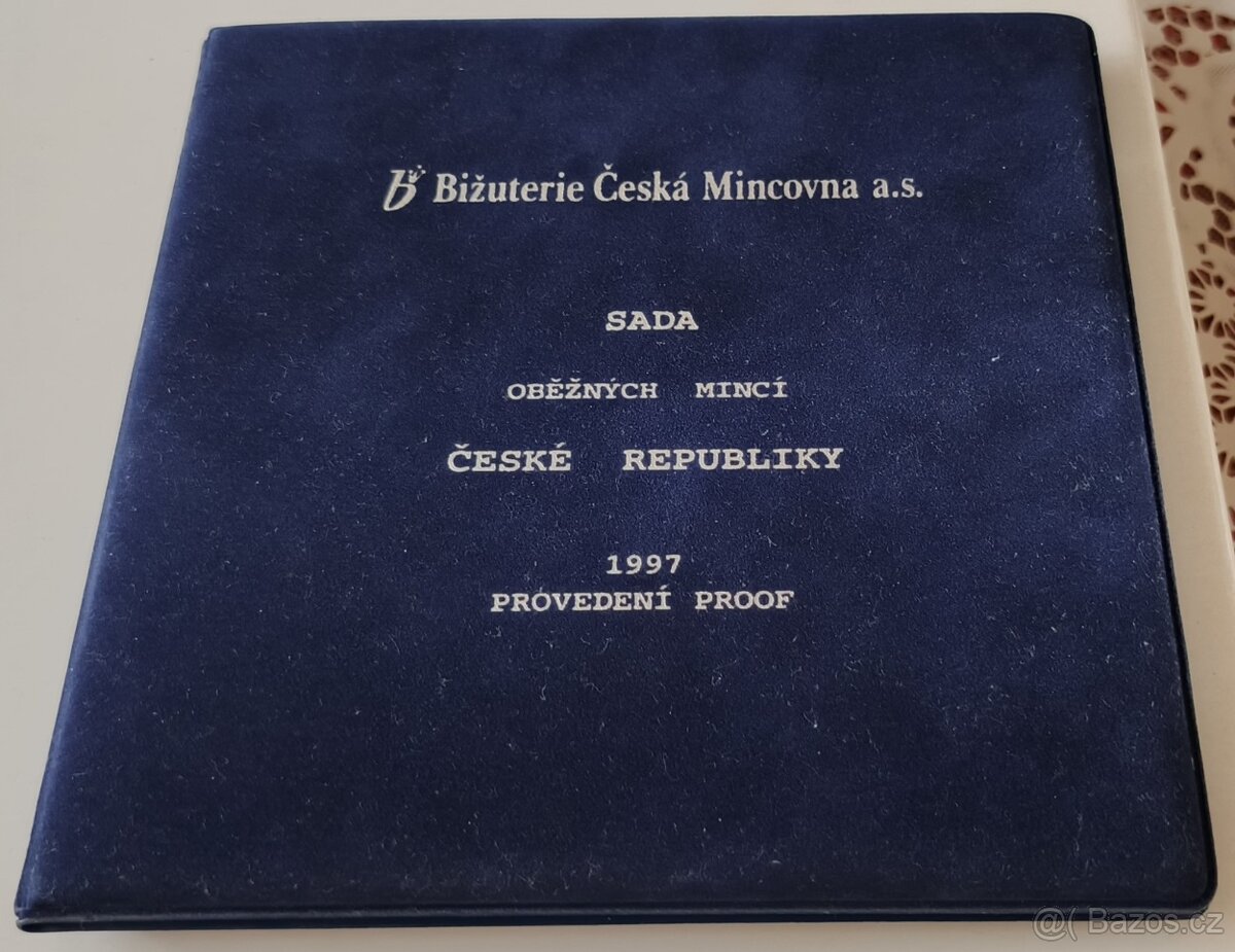 Sada mincí ČR 1997 proof v semišovém obalu
