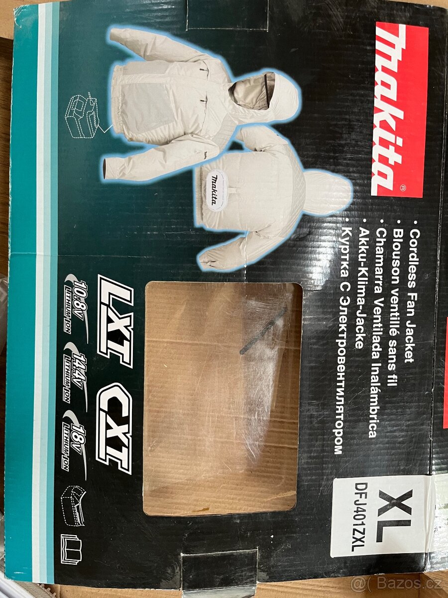 Makita Bunda XL s ventilátorem aku Li-ion 14,4V/18V Z DFJ401