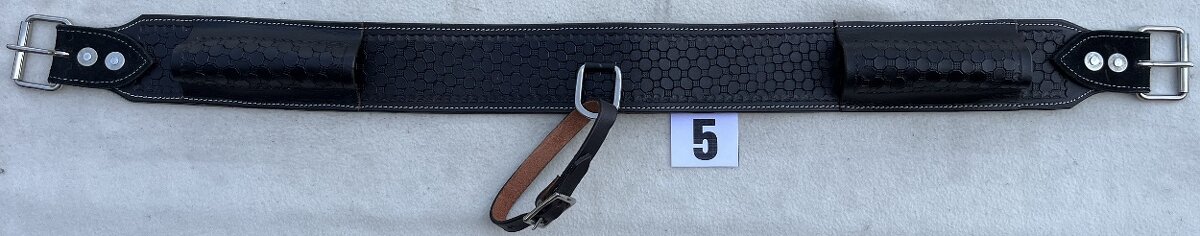 Westernový podbřišník kožený s propojovacím řemínkem MIX - 10