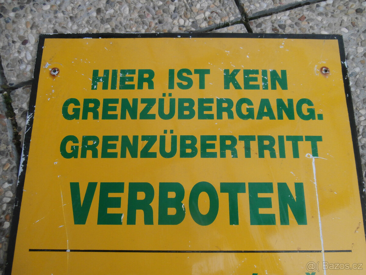 Cedule starší POLICIE státní hranice za 1.000 kč - 10