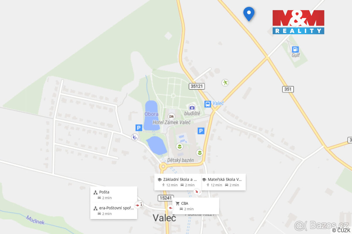 Prodej stavebního pozemku, 939 m2, obec Valeč, okres Třebíč - 10