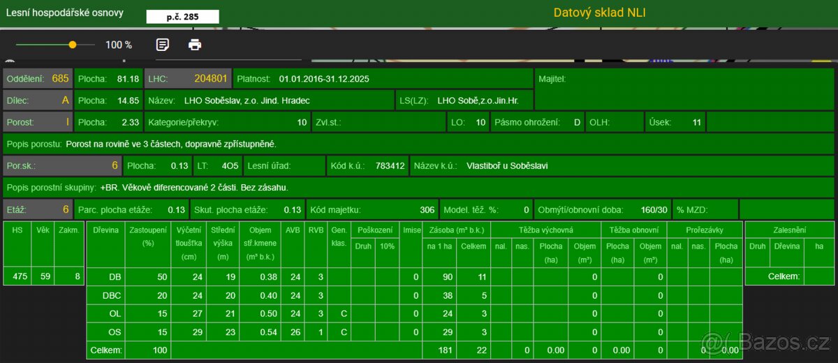 Prodám lesní pozemky v k.ú. Vlastiboř u Soběslavi - 10