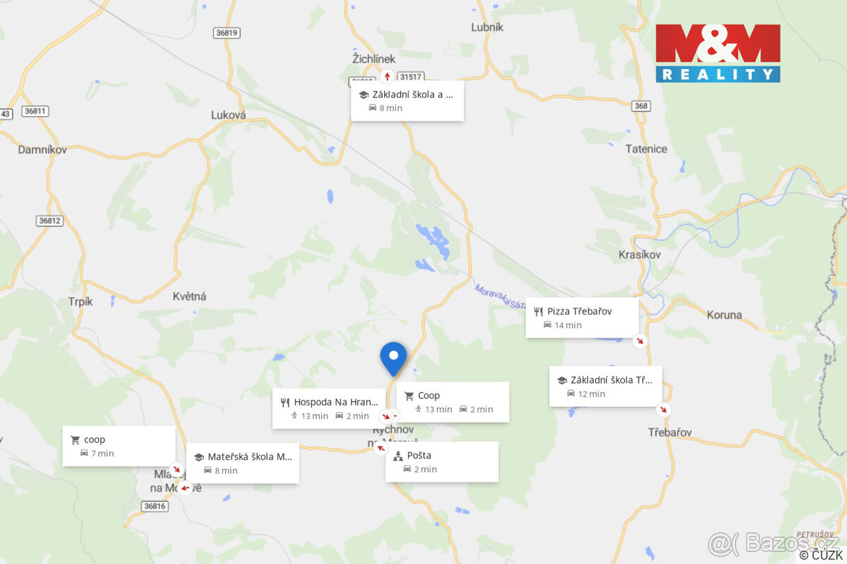 Prodej pozemku k bydlení, 1389 m², Rychnov na Moravě - 10