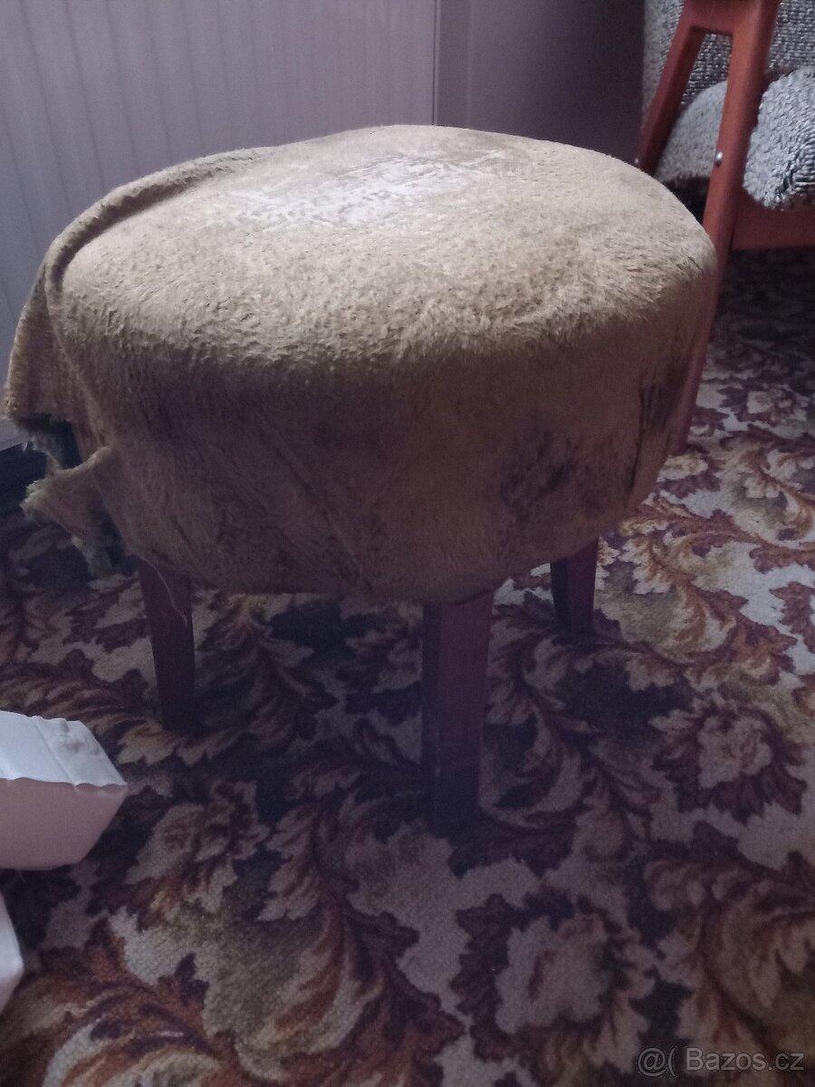 staré židle, taburet, křeslo - 10