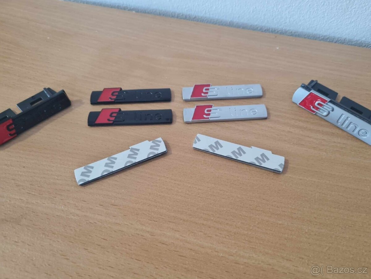 Cierne a sive Napisy S-LINE pre AUDI - 10