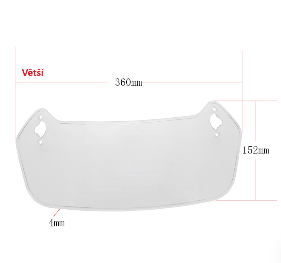 Uni deflektor(prodloužení)plexi chopper,skůtr,apod. - 10