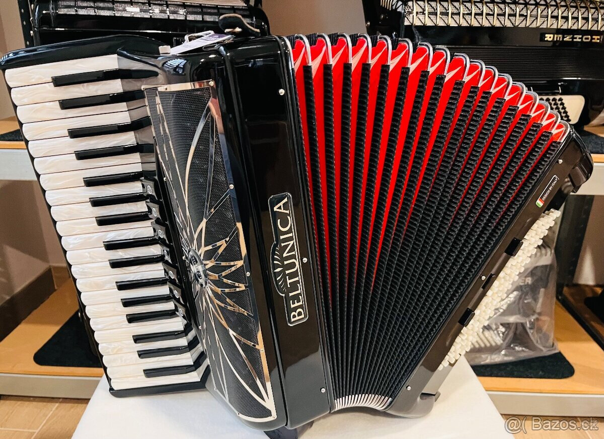 Nový akordeón Beltunica Proffesionall- III- 96 basový- krásn - 10