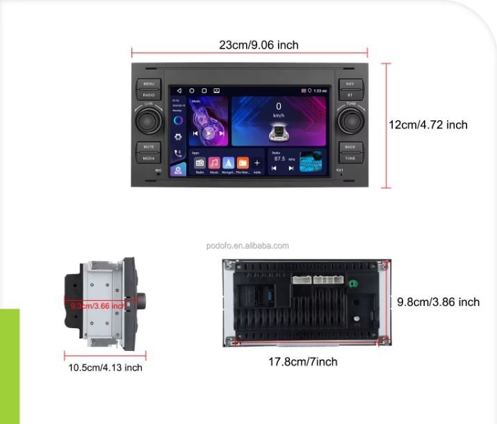 Android 4GB/64GB 2DIN 7" Pre Ford/Connect/Fiesta/Transit/Fo - 10