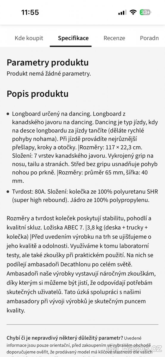 Longboard určený na dancing 117x22,3 cm - 10