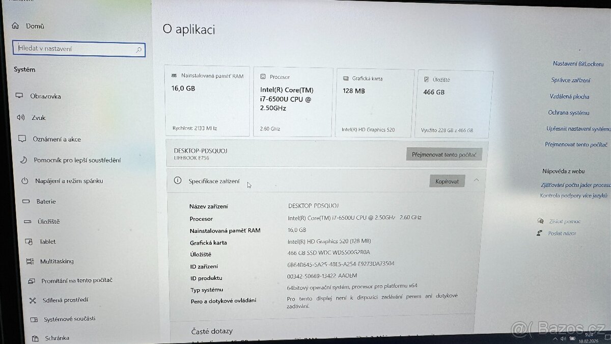 FUJITSU LIFEBOOK E756 s příslušenstvím - 10