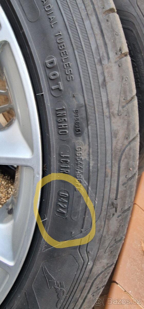 4x ALU disky 18" s pneu, použité (8Jx18EH2) - 10