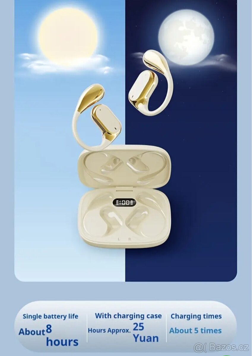 Bezdrátová sluchátka pro sport s uchycením za ucho - 10