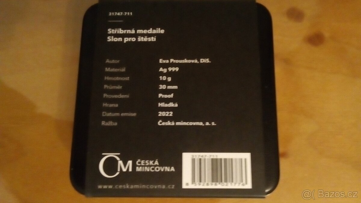 Stříbrná medaile Slon pro štěstí - 10