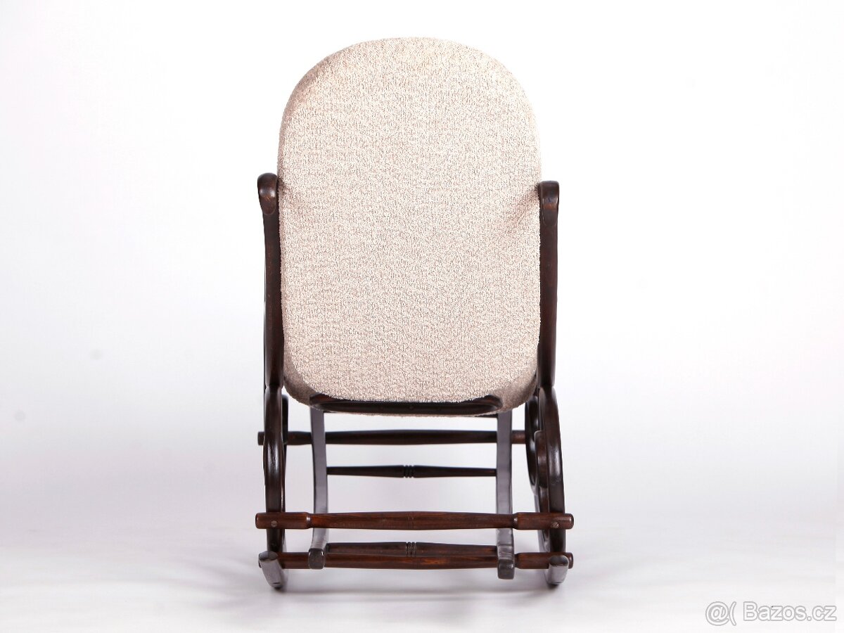 Starožitné houpací křeslo THONET. - 10