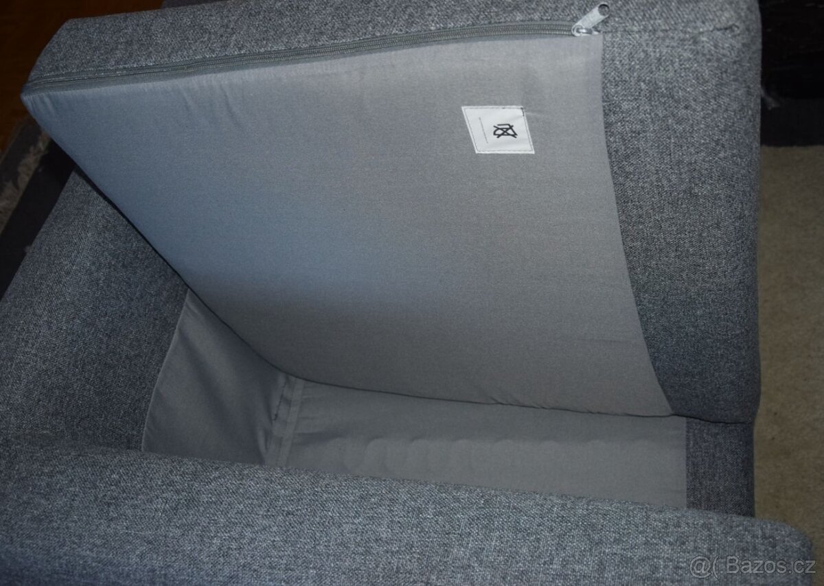 Křeslo IKEA KOARP potah Gunnared šedá, robustní a stabilní - 10