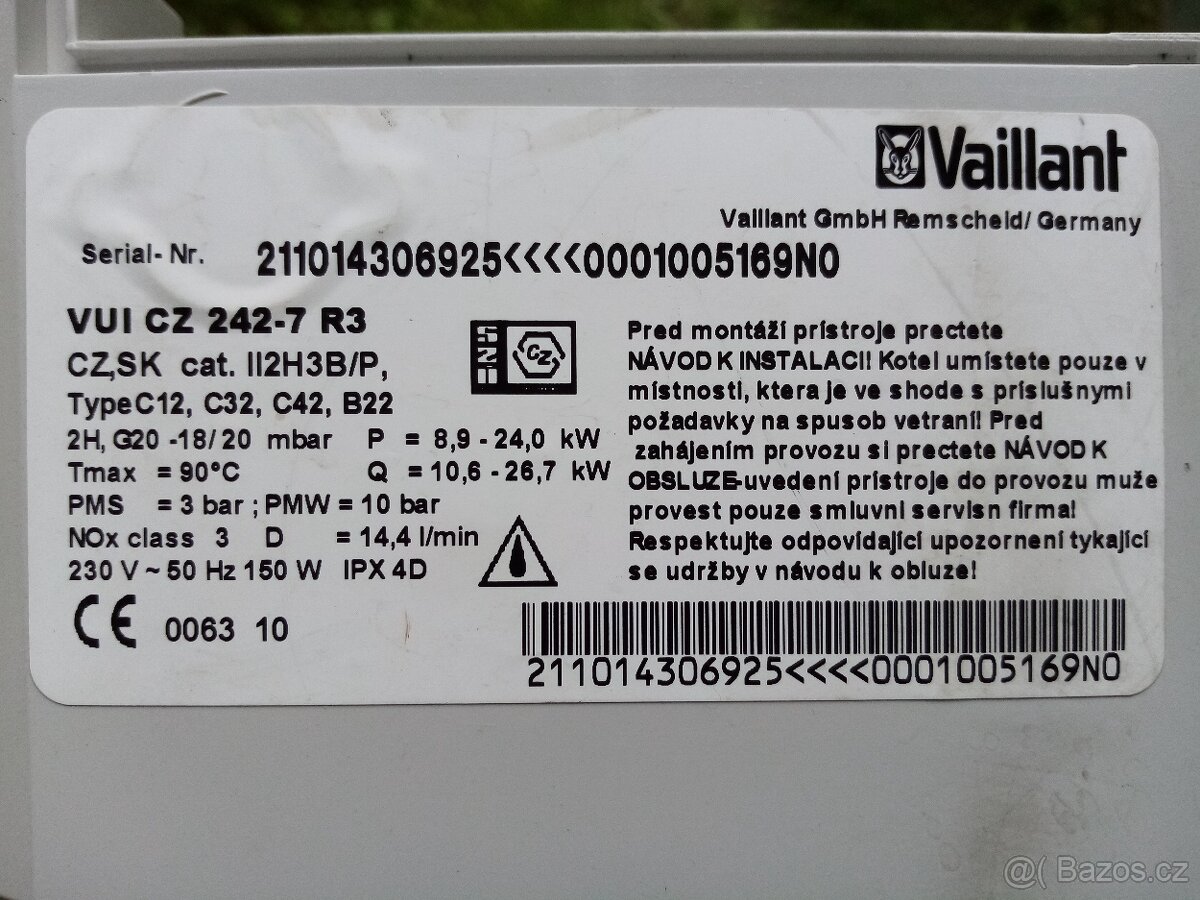 Vaillant VUI 242-7 R3, VUW 240/2-5 R3 a VUW 240/2-3 R1 - 10