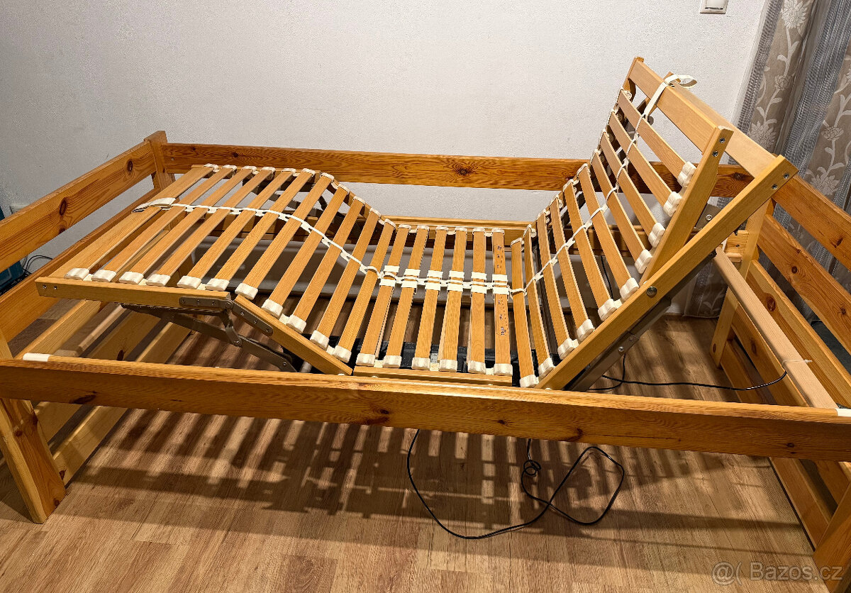 Zdravotní postel s elektrickým roštem a matrací - 10