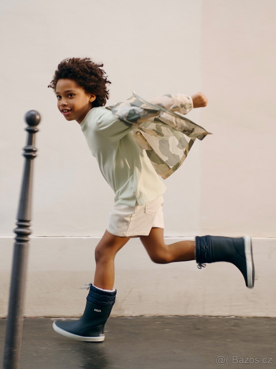 Zateplené dětské holínky gumáky Aigle Giboulee 2 v. 35 - 10