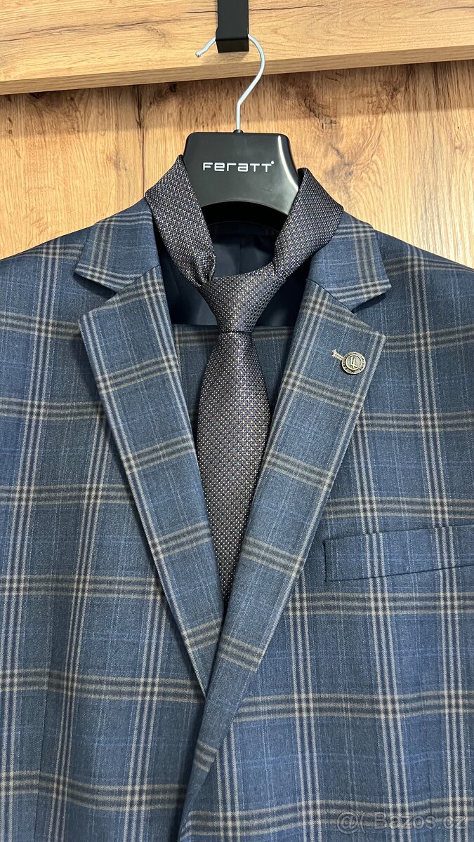 Prodám nový pánský oblek značky FERATT - 10