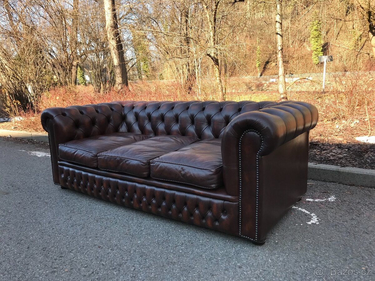 Chesterfield Anglický Originál Bytelná konstrukce - 10