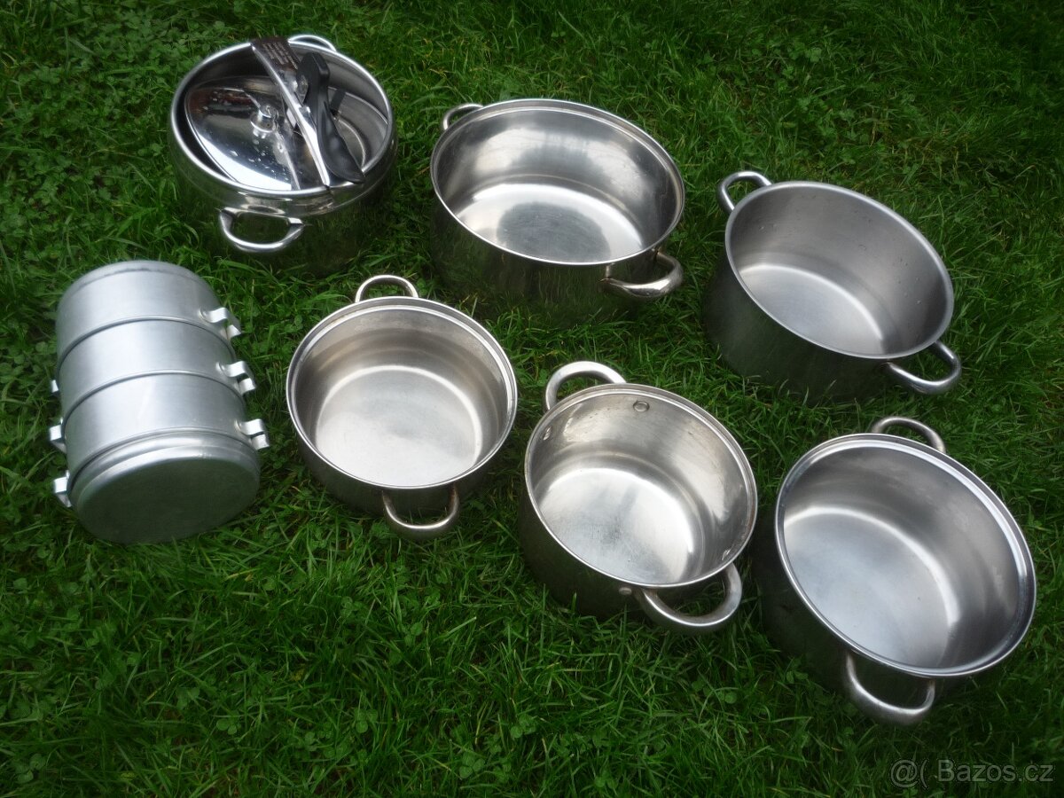 prodám příslušenství k vojenské kuchyni-kotel, velké modře s - 10