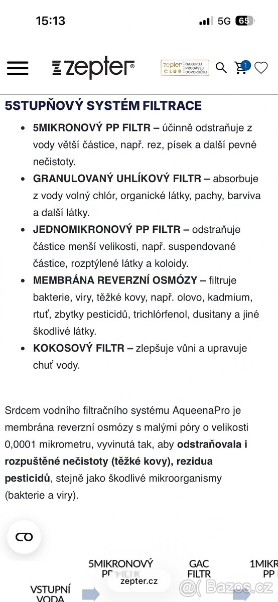 Zepter Čistička vody Aqueena pro - 10