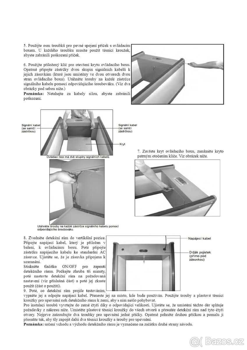Průchozí detektor kovů ALL-SUN TS1250 - 10