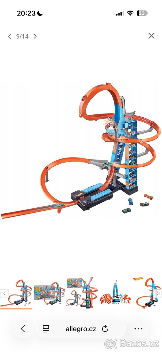 Hot Wheels Nebeská věž Kraksy GWT39 a Hot Wheels GJM75 - 10