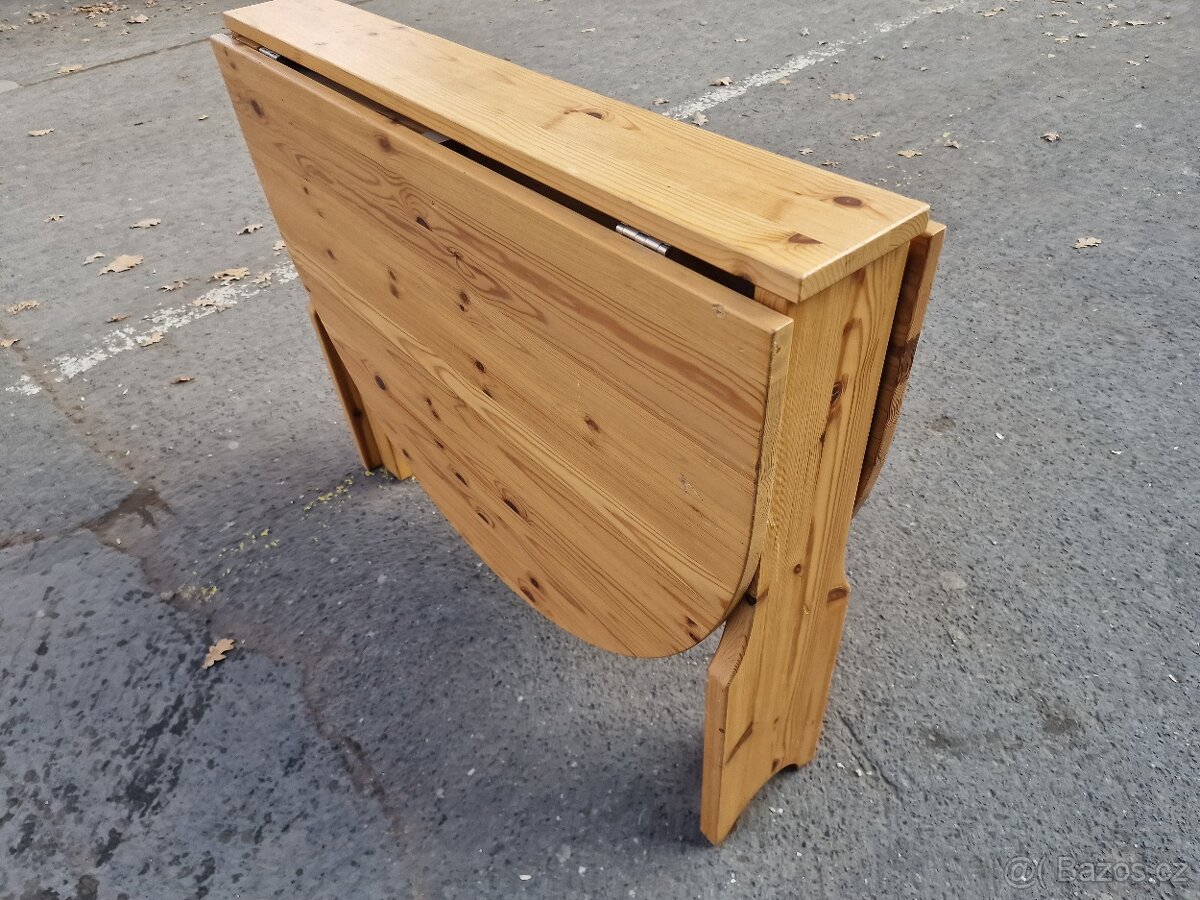 Stůl Jídelní Dřevo Rozkládací 18x90 výška 74/90x134 cm - 10